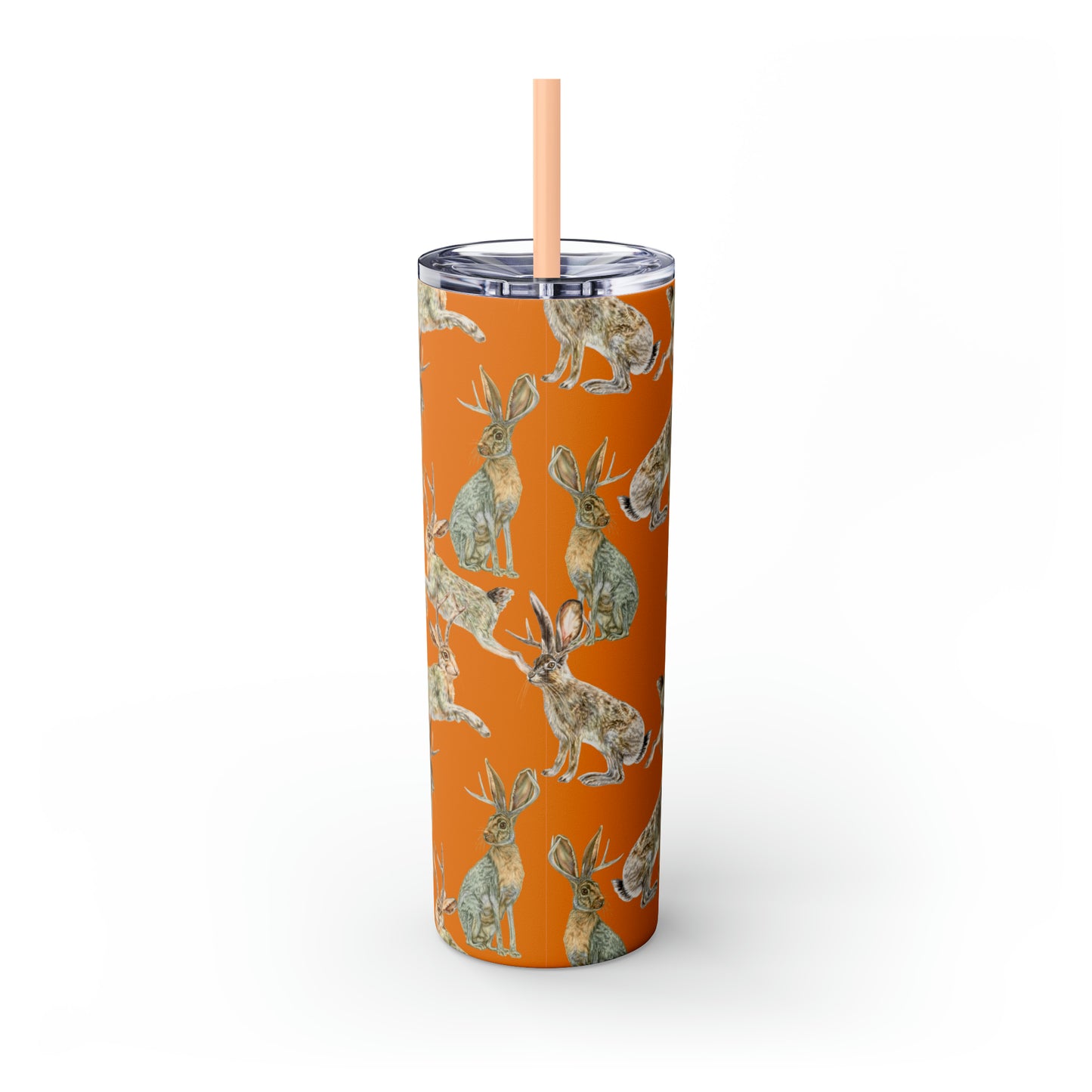 Skinny Tumbler with Straw, 20oz - Rowdy Jacks_Tangerine