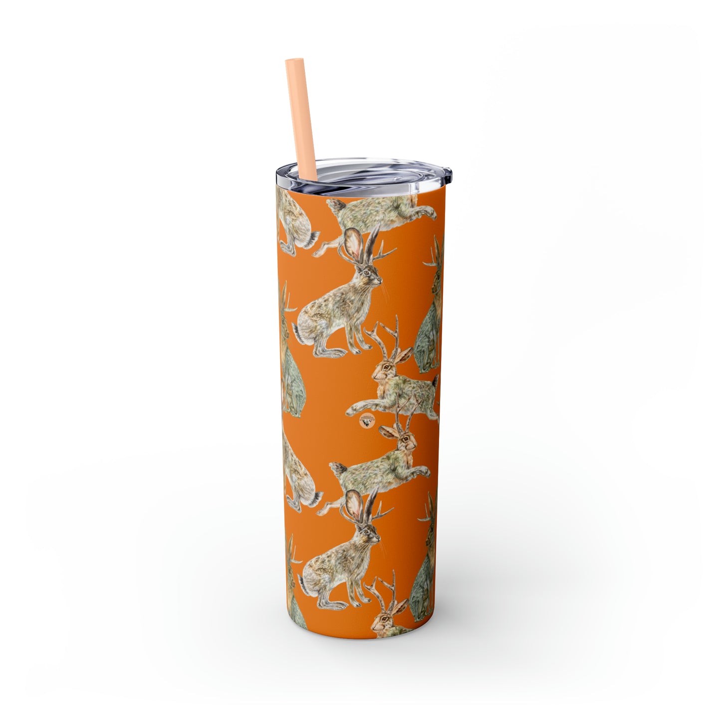 Skinny Tumbler with Straw, 20oz - Rowdy Jacks_Tangerine