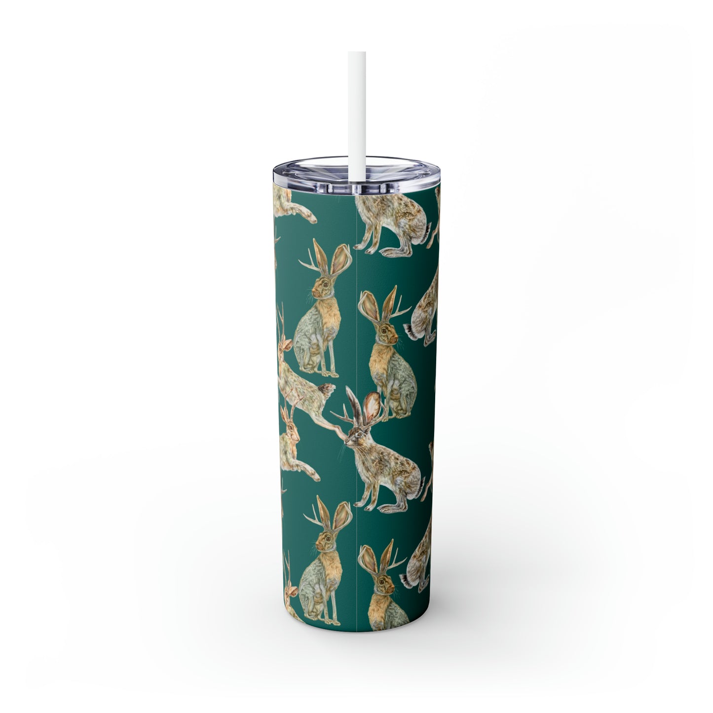 Skinny Tumbler with Straw, 20oz - Rowdy Jacks_Spruce