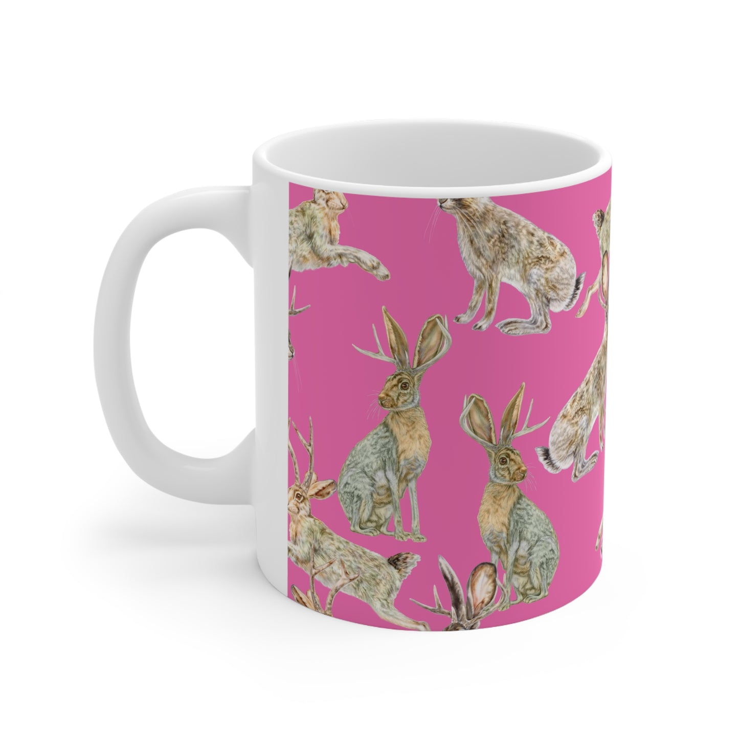 Ceramic Mug 11oz - Rowdy Jacks_Fuschia