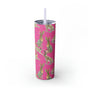 Skinny Tumbler with Straw, 20oz - Rowdy Jacks_Fuschia