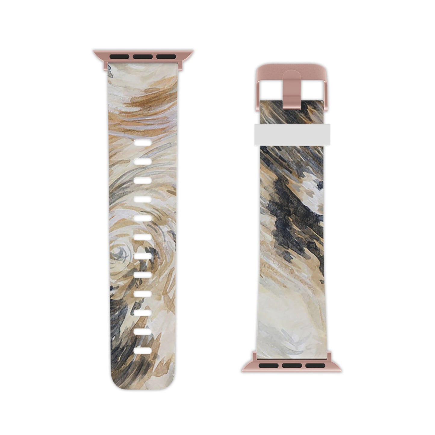 Watch Band for Apple Watch - Longhorn Brindle Hide_Silver