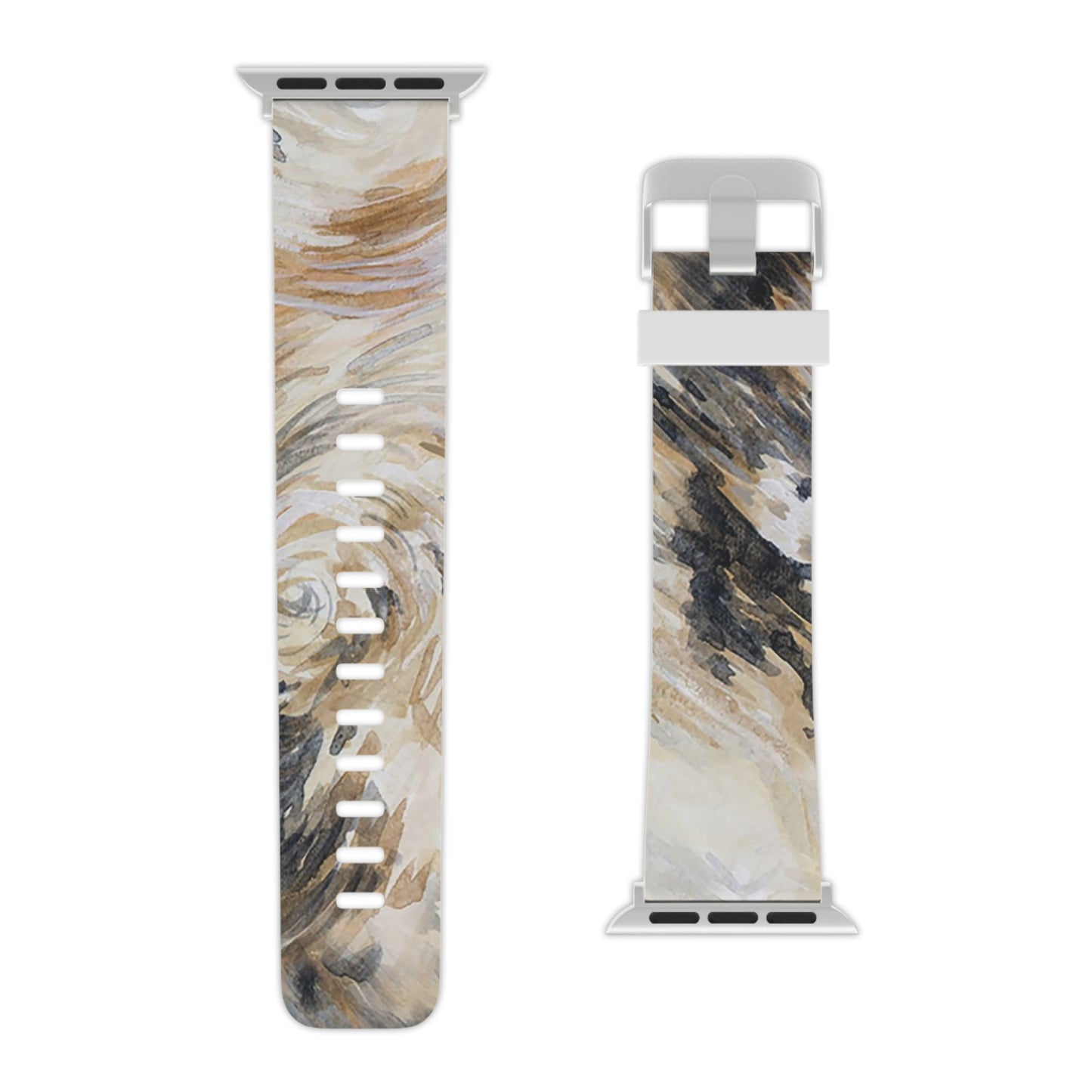 Watch Band for Apple Watch - Longhorn Brindle Hide_Silver