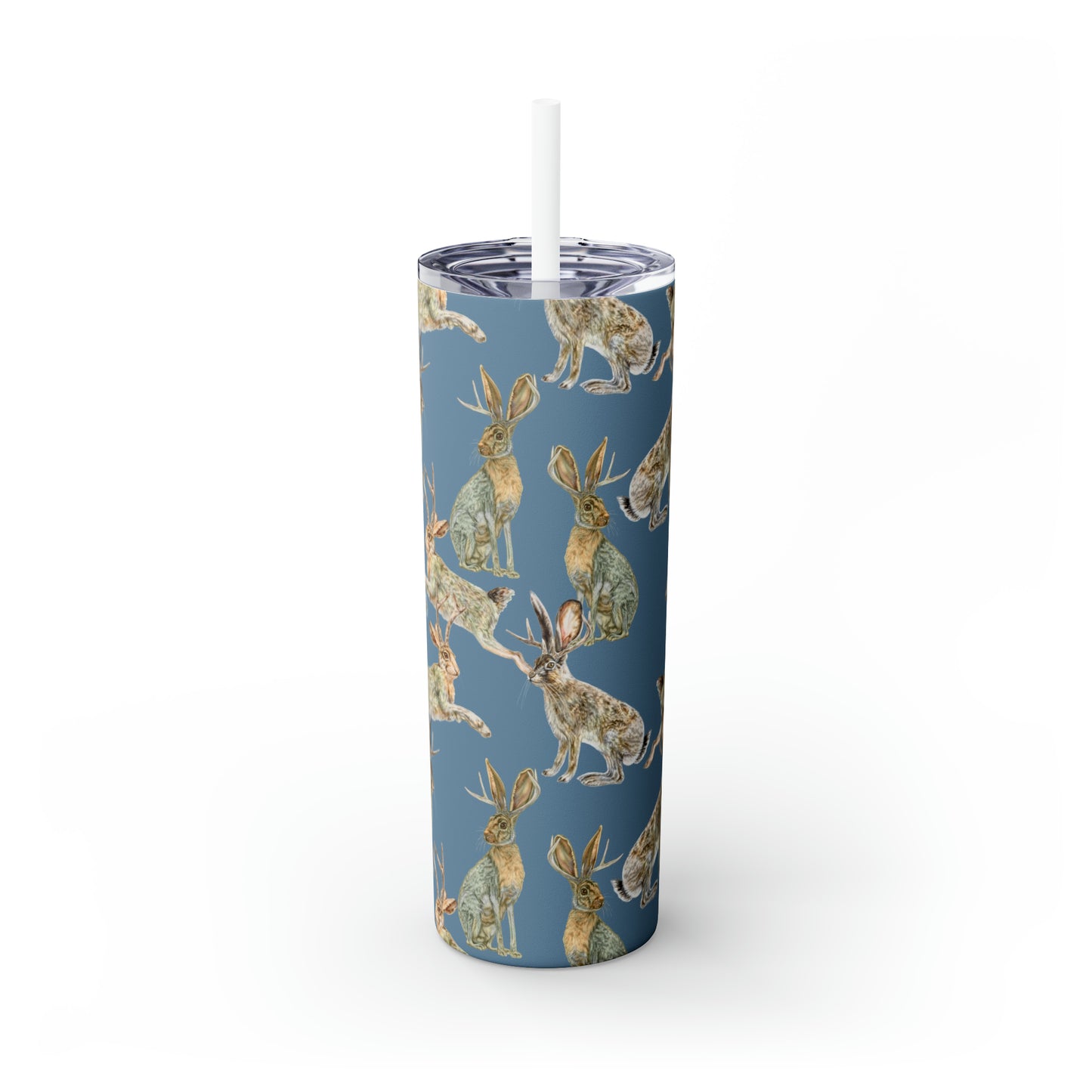 Skinny Tumbler with Straw, 20oz - Rowdy Jacks_Sky