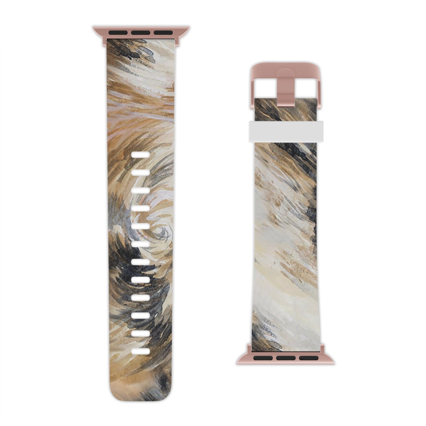 Watch Band for Apple Watch - Longhorn Brindle Hide_Rosegold