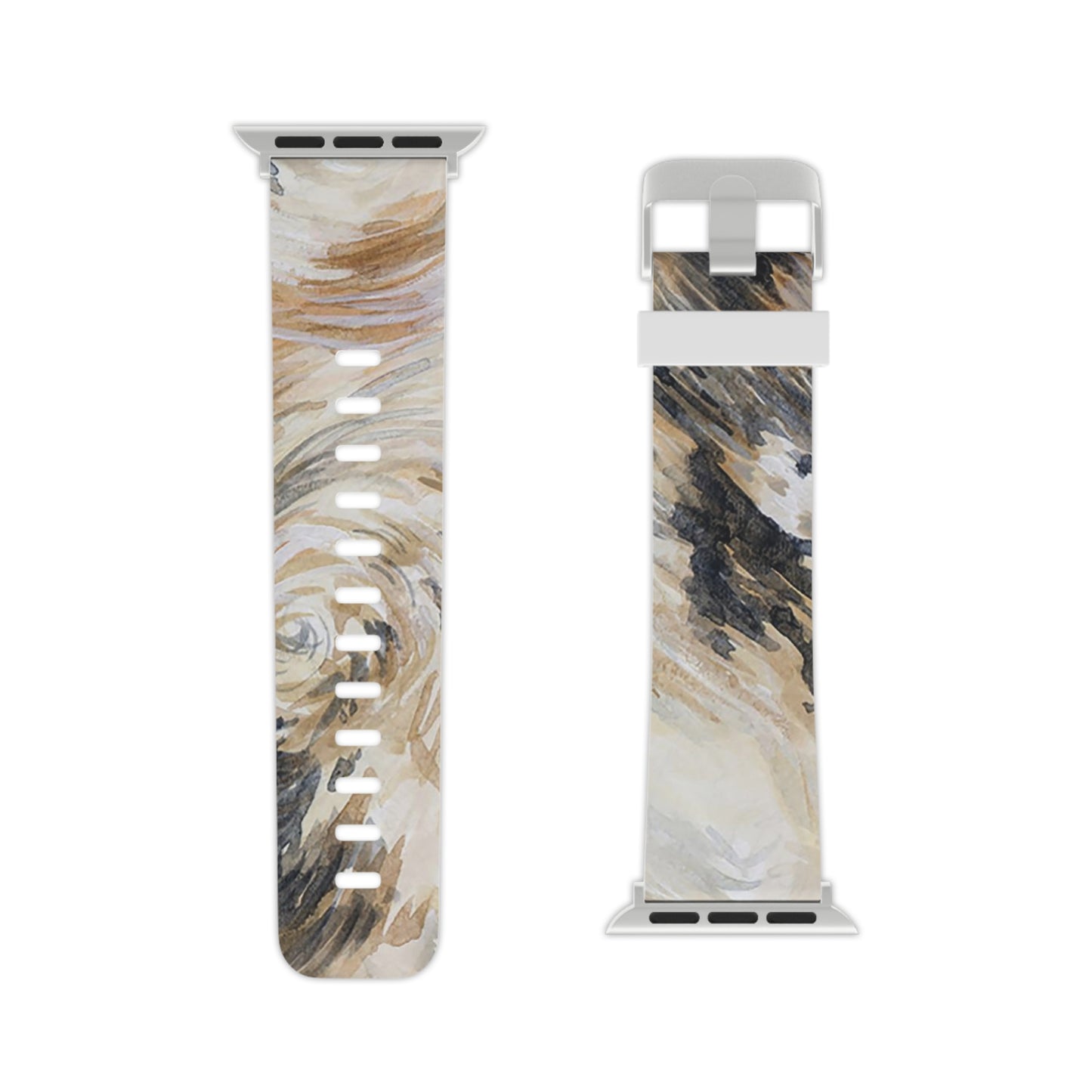 Watch Band for Apple Watch - Longhorn Brindle Hide_Silver