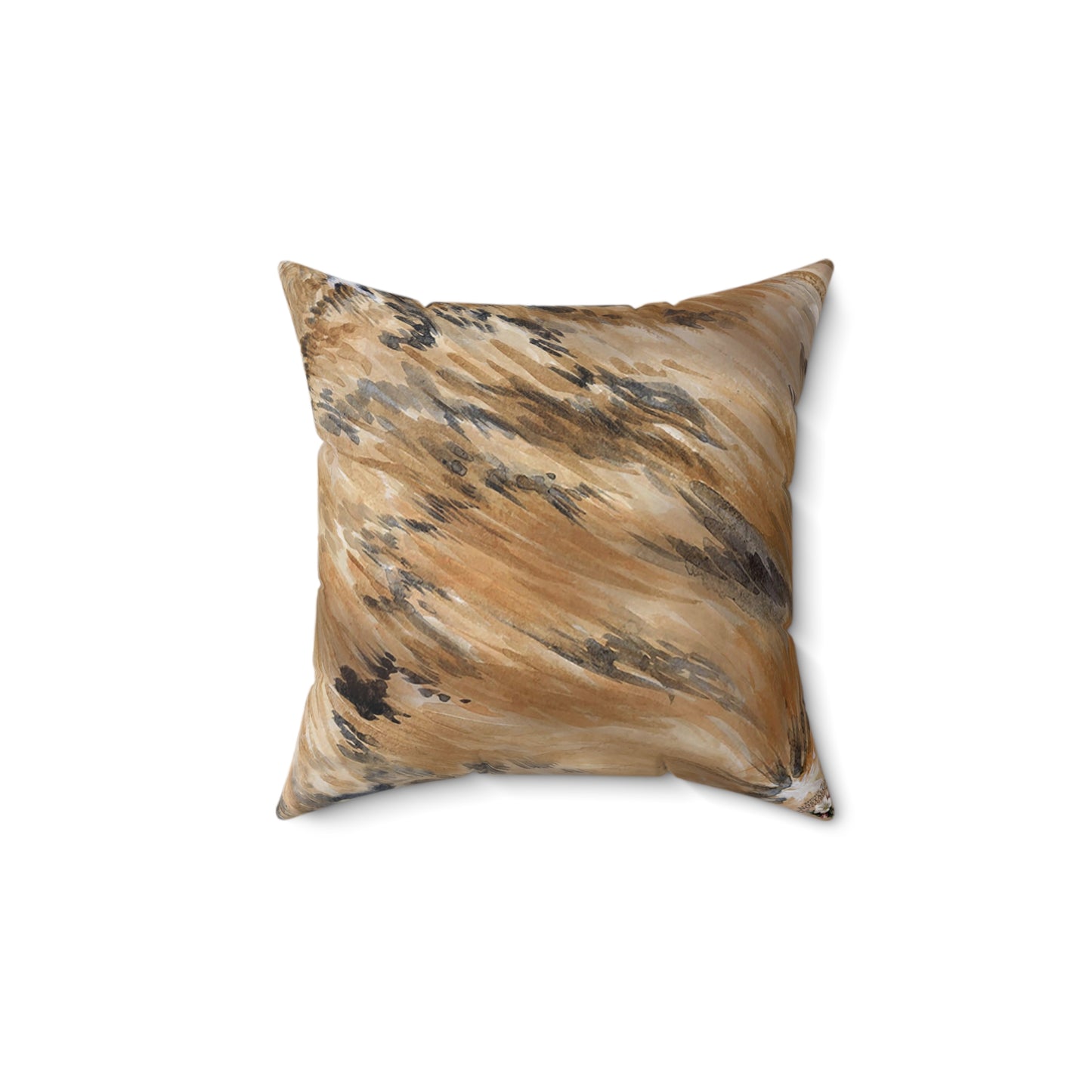 Faux Suede Square Pillow - Longhorn Brindle Hide