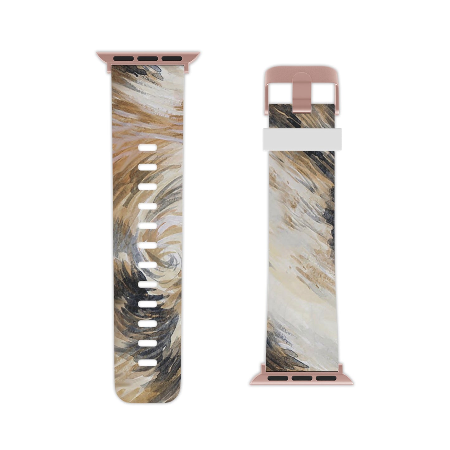 Watch Band for Apple Watch - Longhorn Brindle Hide_Rosegold