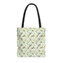 Tote Bag (AOP) - Laurel Dogs_Mini print_Hunter green