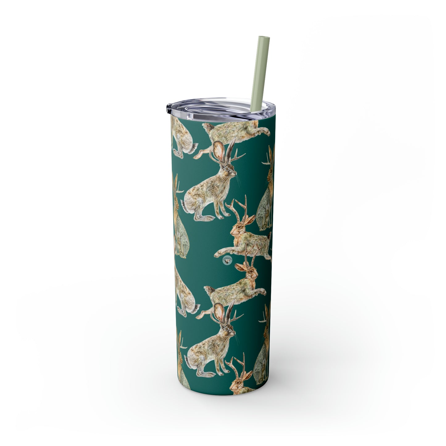 Skinny Tumbler with Straw, 20oz - Rowdy Jacks_Spruce