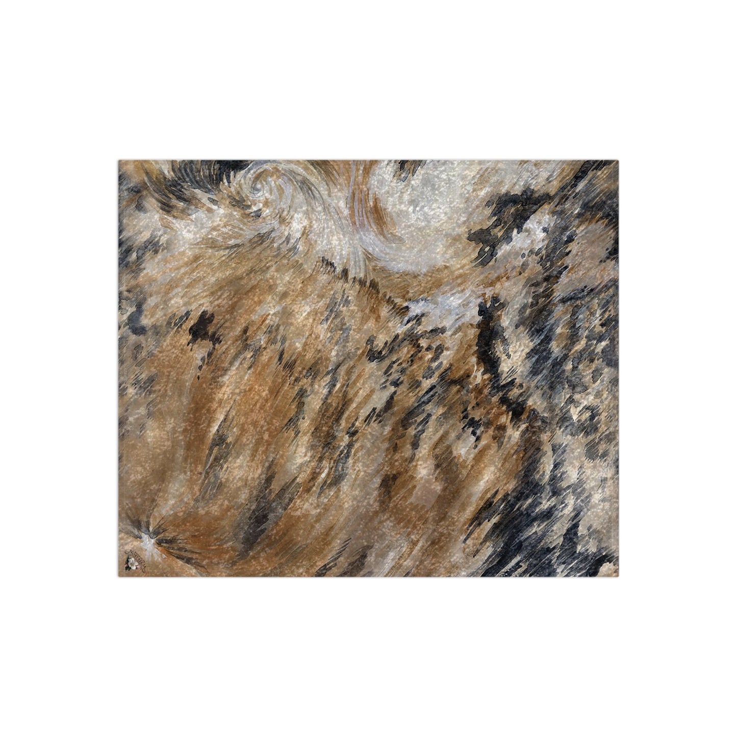 Crushed Velvet Blanket - Longhorn Brindle Hide