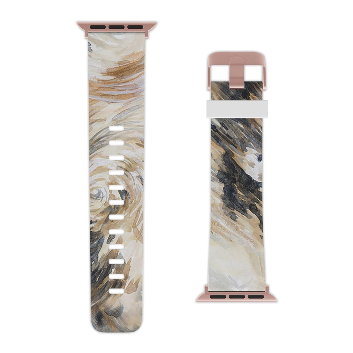 Watch Band for Apple Watch - Longhorn Brindle Hide_Silver