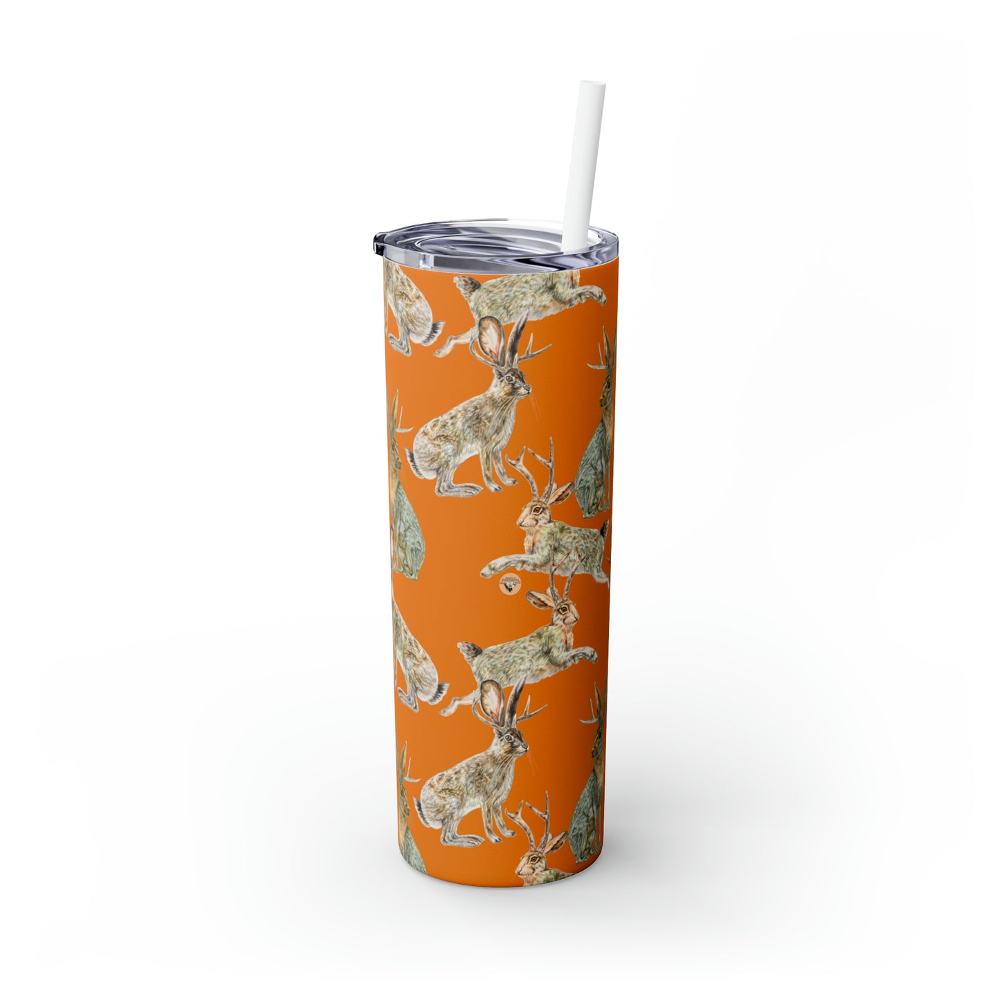 Skinny Tumbler with Straw, 20oz - Rowdy Jacks_Tangerine