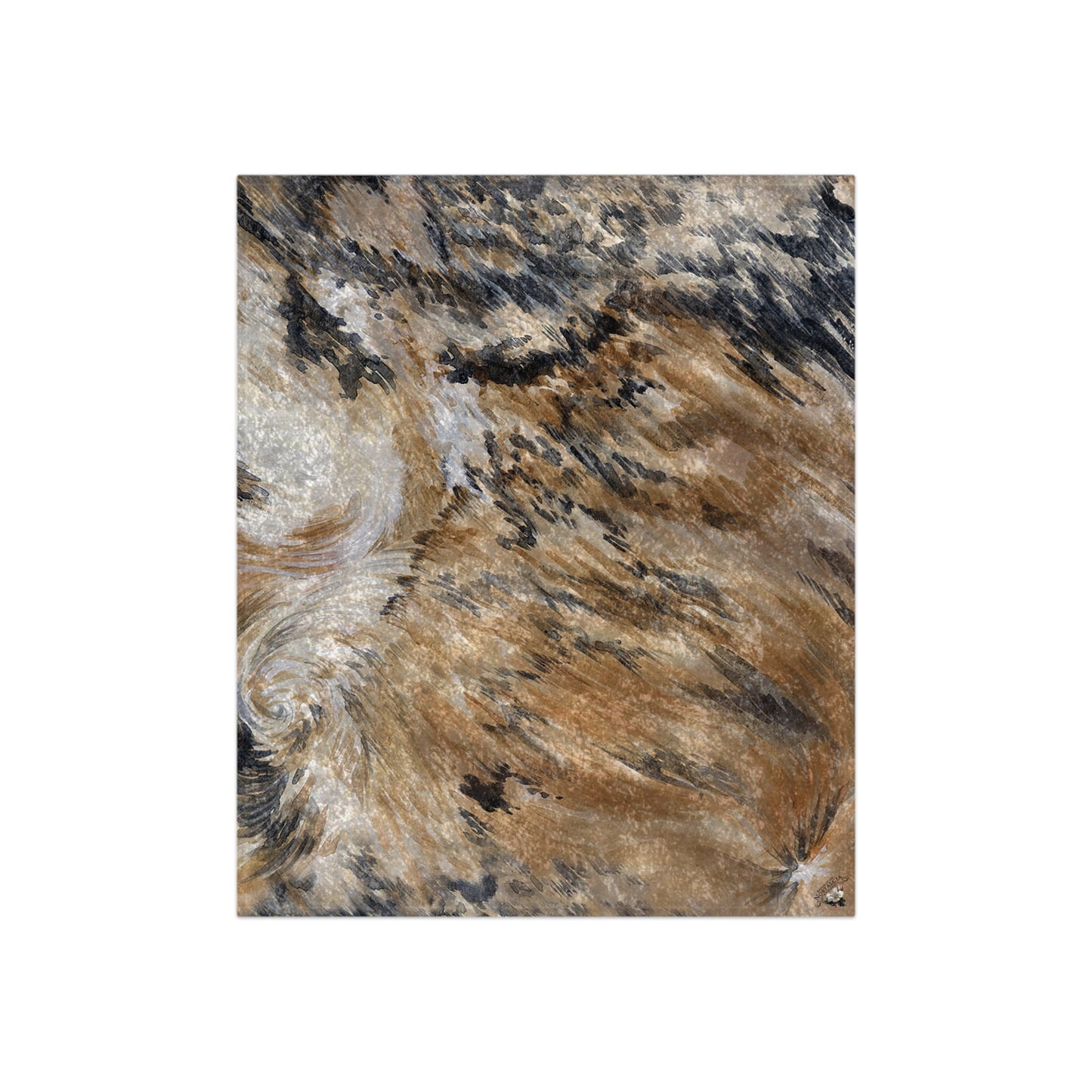 Crushed Velvet Blanket - Longhorn Brindle Hide