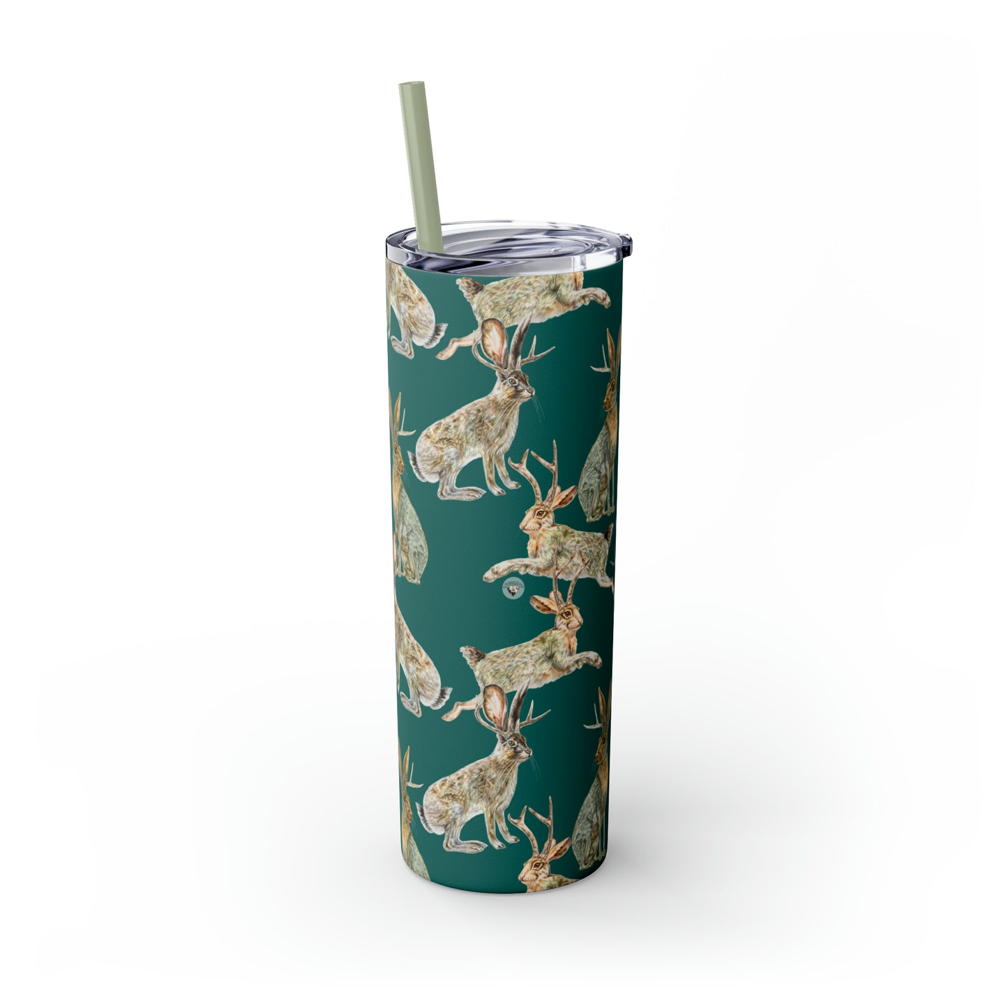 Skinny Tumbler with Straw, 20oz - Rowdy Jacks_Spruce