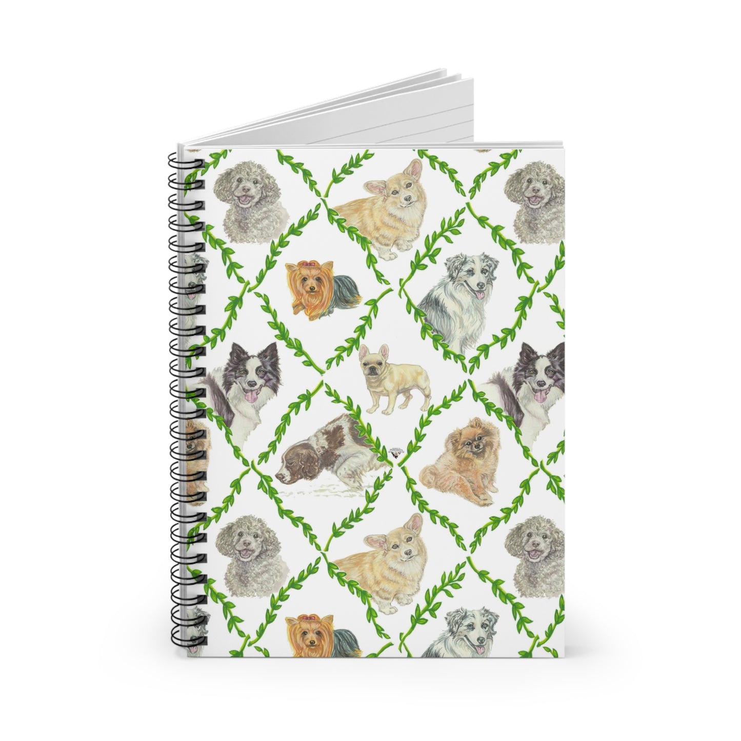 Spiral Notebook - Ruled Line - Laurel Dogs