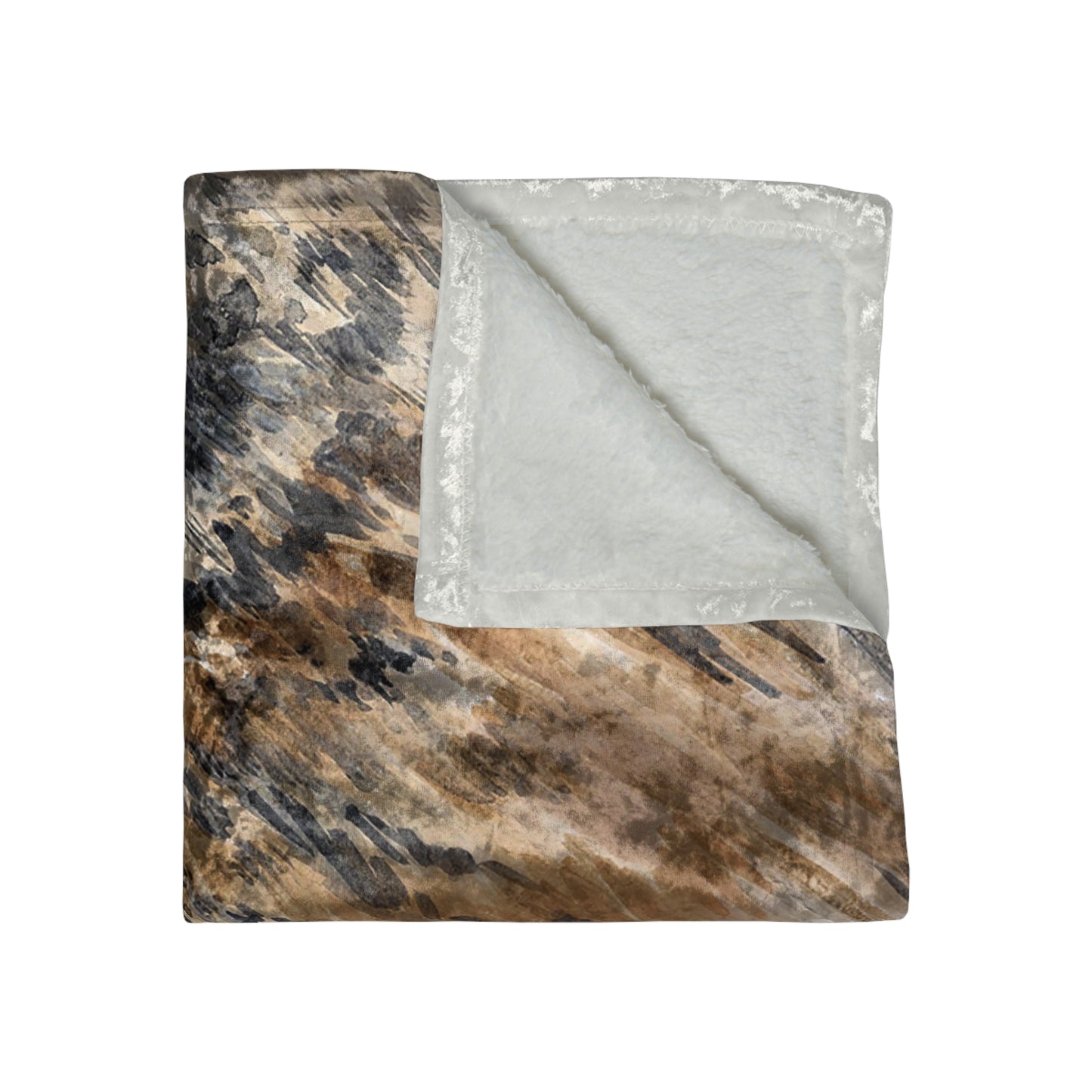 Crushed Velvet Blanket - Longhorn Brindle Hide