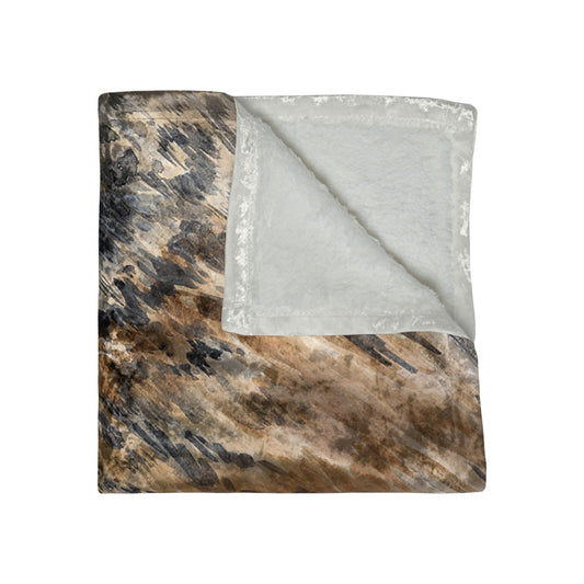 Crushed Velvet Blanket - Longhorn Brindle Hide