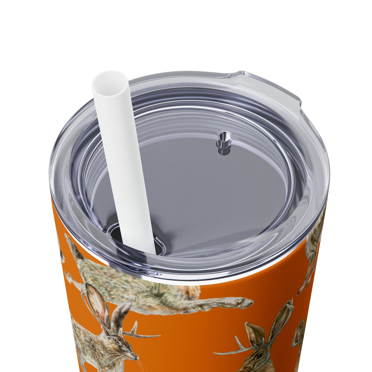 Skinny Tumbler with Straw, 20oz - Rowdy Jacks_Tangerine