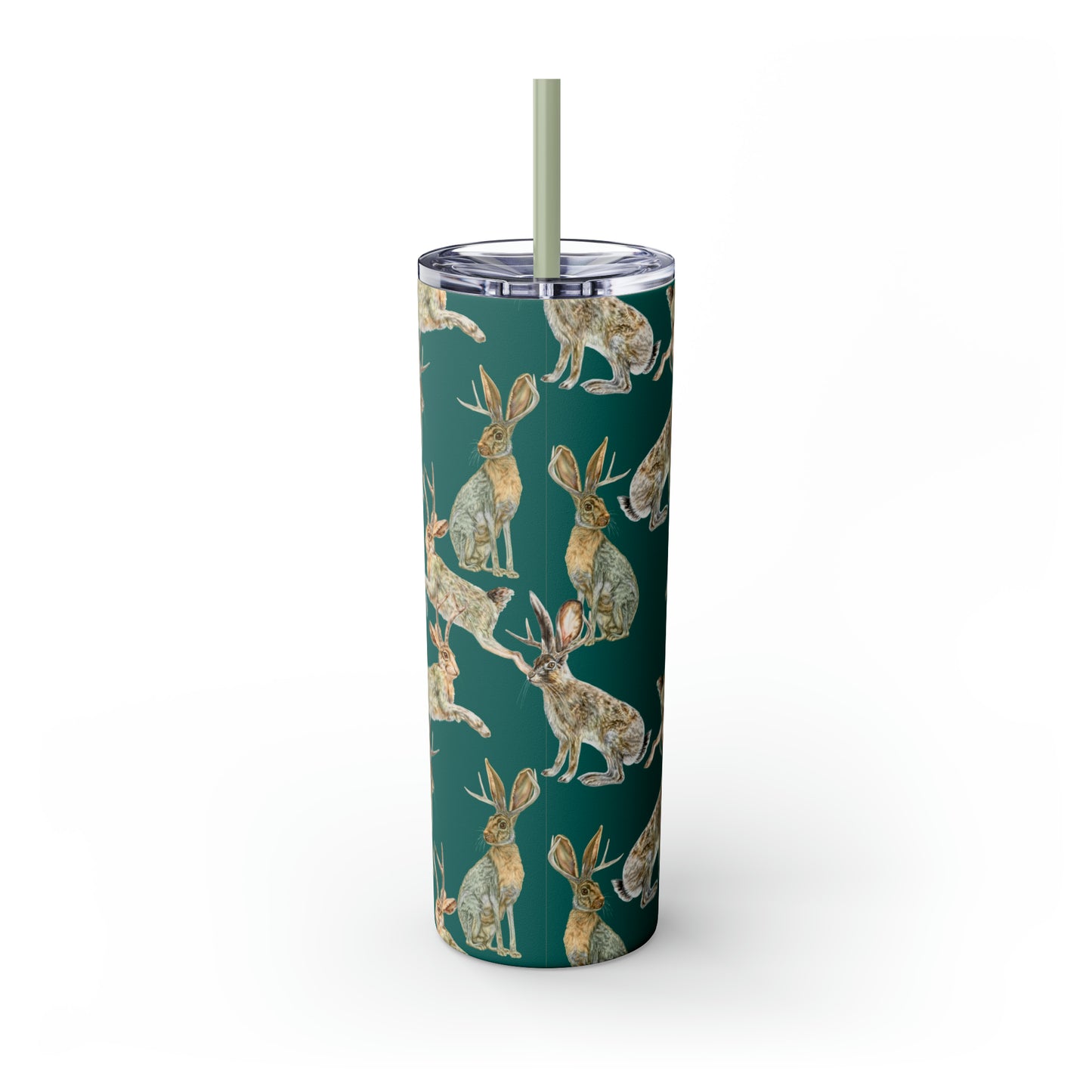 Skinny Tumbler with Straw, 20oz - Rowdy Jacks_Spruce